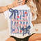 American Honey Coquette Tshirt Preppy 4th Of July Tshirt Girly Memorial Day Vintage USA Independenc 1