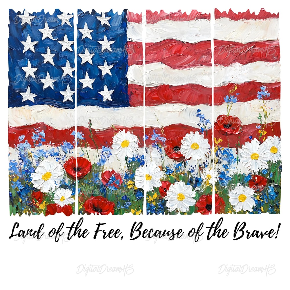 Retro America Land Of The Free Because Of The Brave Shirt 4th Of July Shirt Trendy America Wildflow 3
