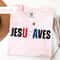 Jesus Saves USA Tshirt Christian Patriotic JesUSAves Shirt USA Jesus Tee 4th Of July Gift USA Red W 7