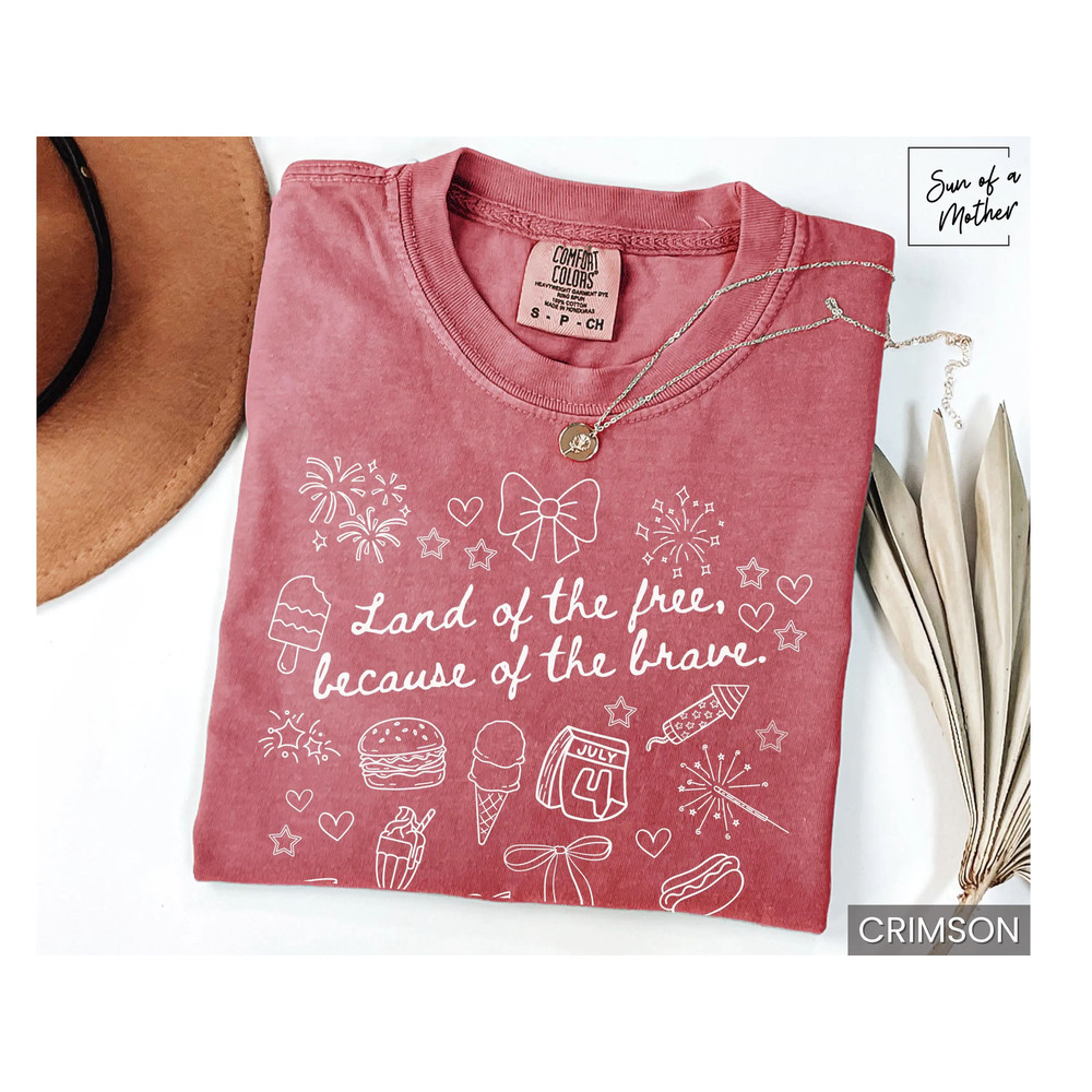 Stars Stipes And Freedom Vibes Tshirt 4th Of July Girly American USA America Coquette Cute Doodles 0