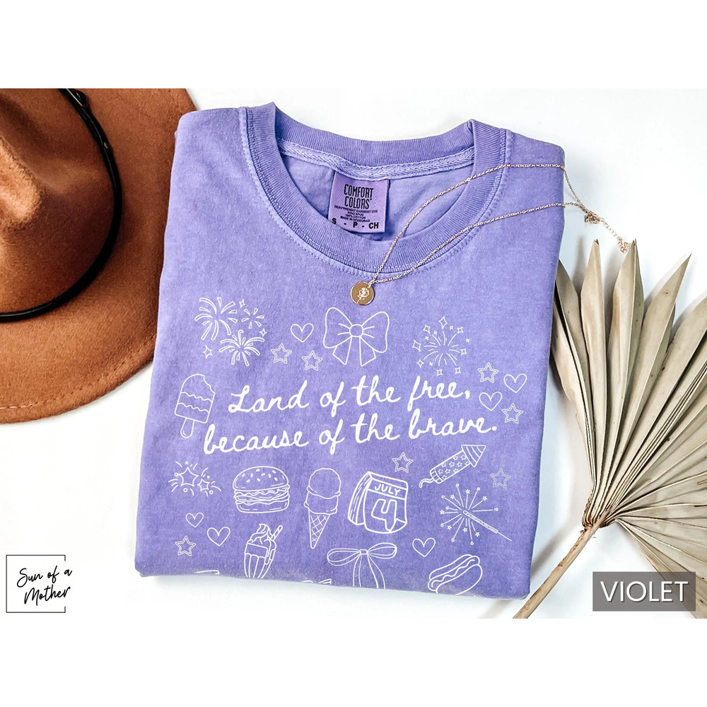 Stars Stipes And Freedom Vibes Tshirt 4th Of July Girly American USA America Coquette Cute Doodles 1