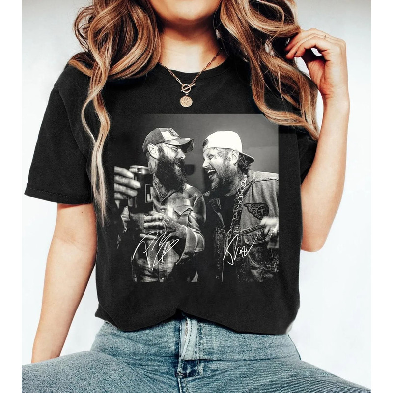 90s Music Graphic Tshirt Posty X Jelly Roll Concert 2025 Fans Shirt Malone Music The Album Shirt Re 0
