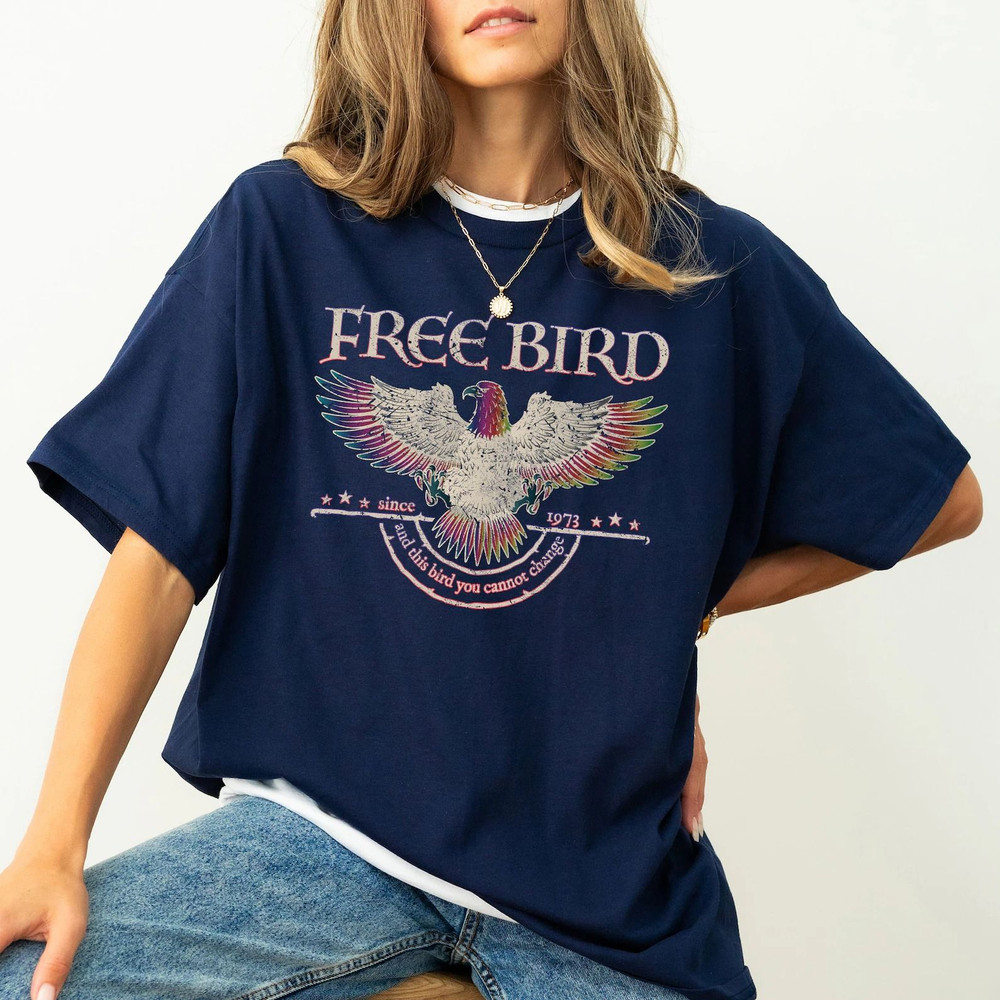 Free Bird Tee Comfort Colors Band Tshirt Old School Band Tshirt Retro Music Shirt Rock Band Tee Tre 0
