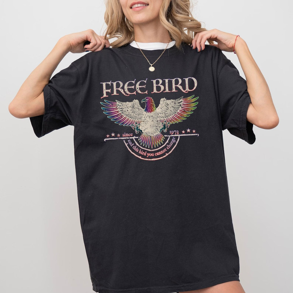 Free Bird Tee Comfort Colors Band Tshirt Old School Band Tshirt Retro Music Shirt Rock Band Tee Tre 2