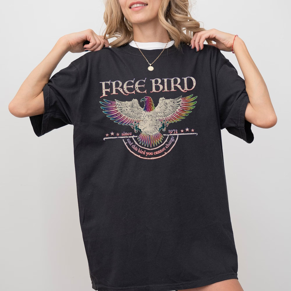 Free Bird Tee Comfort Colors Band Tshirt Old School Band Tshirt Retro Music Shirt Rock Band Tee Tre 4