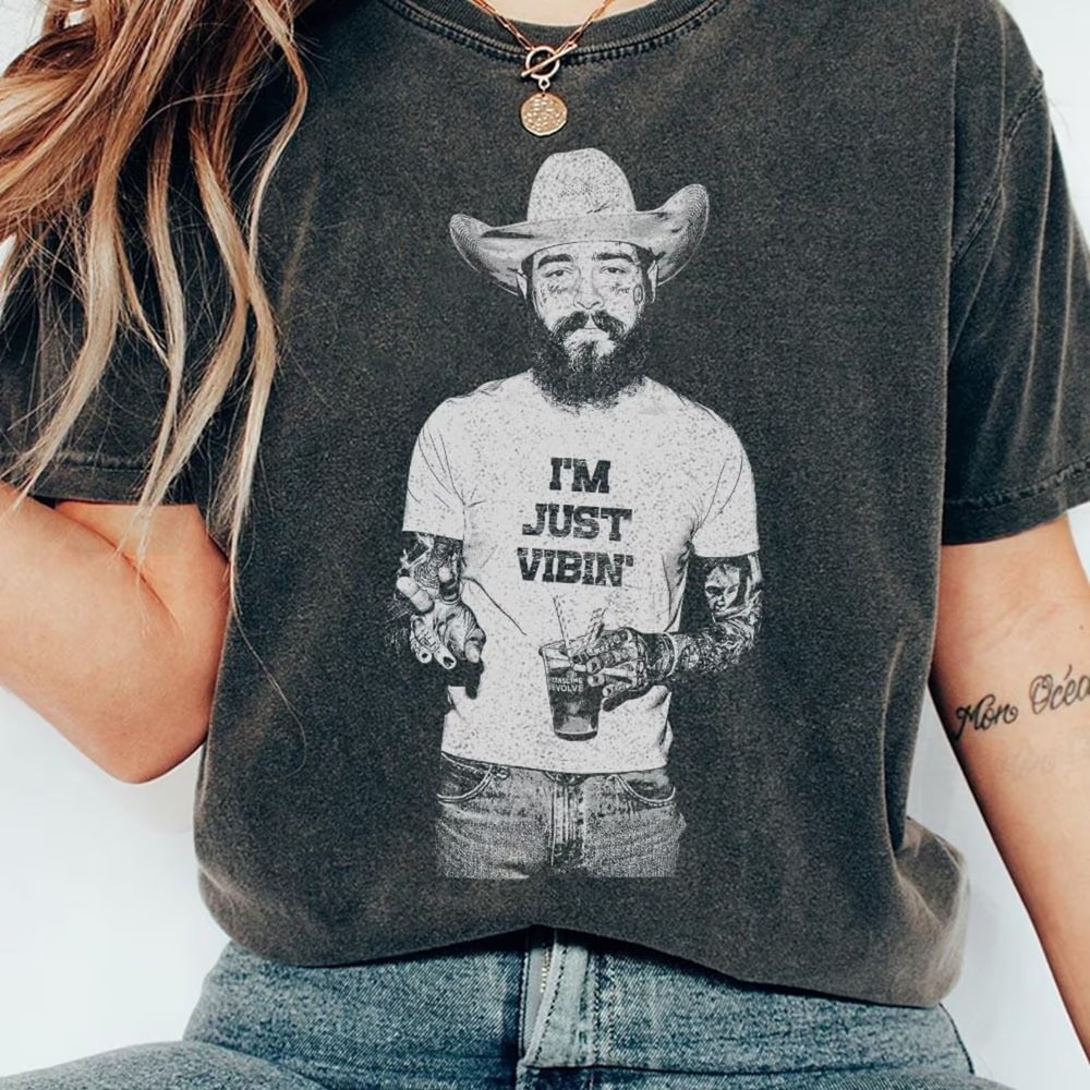 Country Music Western Shirt Posty Im Just Vibin Trendy Tour Posty 0
