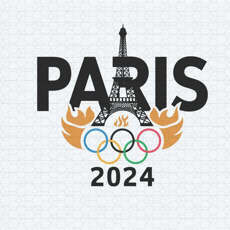 Eiffel Tower Olympics Paris Summer 2024 SVG.jpg
