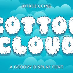 cotton cloud font