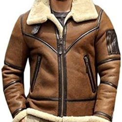 b3 airforce sheepskin shearling leather jacket for men