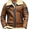B3 Airforce Sheepskin Shearling Leather Jacket For Men 0