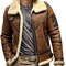 B3 Airforce Sheepskin Shearling Leather Jacket For Men 1