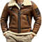 B3 Airforce Sheepskin Shearling Leather Jacket For Men 2
