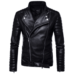 classic black leather jacket motorcycle jacket for men new british style biker jacket
