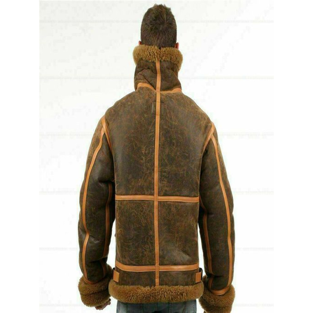 B3 Bomber Shearling Jacket Pilot Jacket For Men 1