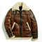 Aviator RAF B3 Shearling Leather Jacket Bomber Flying Jacket For Men 0