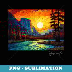 yosemite national park camping hiking outdoors mountain - modern sublimation png file
