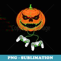 halloween jack o lantern video gaming lover gamer boys - decorative sublimation png file