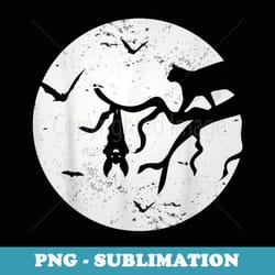 vintage full moon cat bat tree spooky halloween costume - vintage sublimation png download