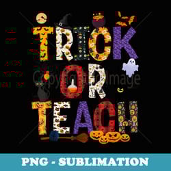 retro trick or teach teacher halloween costume - png transparent sublimation file