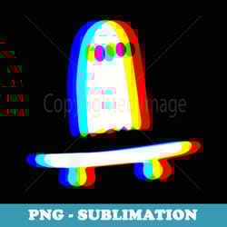 ghost skateboard lazy halloween costume funny skateboarding - png transparent sublimation design