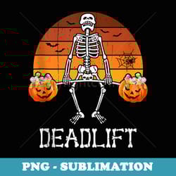 skeleton dead lift candy buckets gym workout halloween - digital sublimation download file