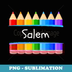 school teacher student name salem kindergarten tag - png transparent sublimation design