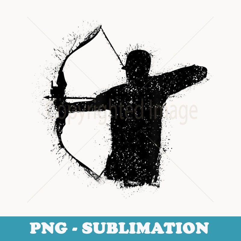 Archery Archer Bow Arrow Grunge Graphic t - Creative Sublimation PNG Download