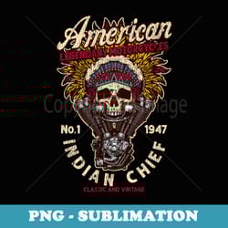 retro vintage american motorcycle indian native bikers - sublimation png file