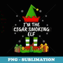 xmas family matching funny the cigar smoking elf christmas - vintage sublimation png download
