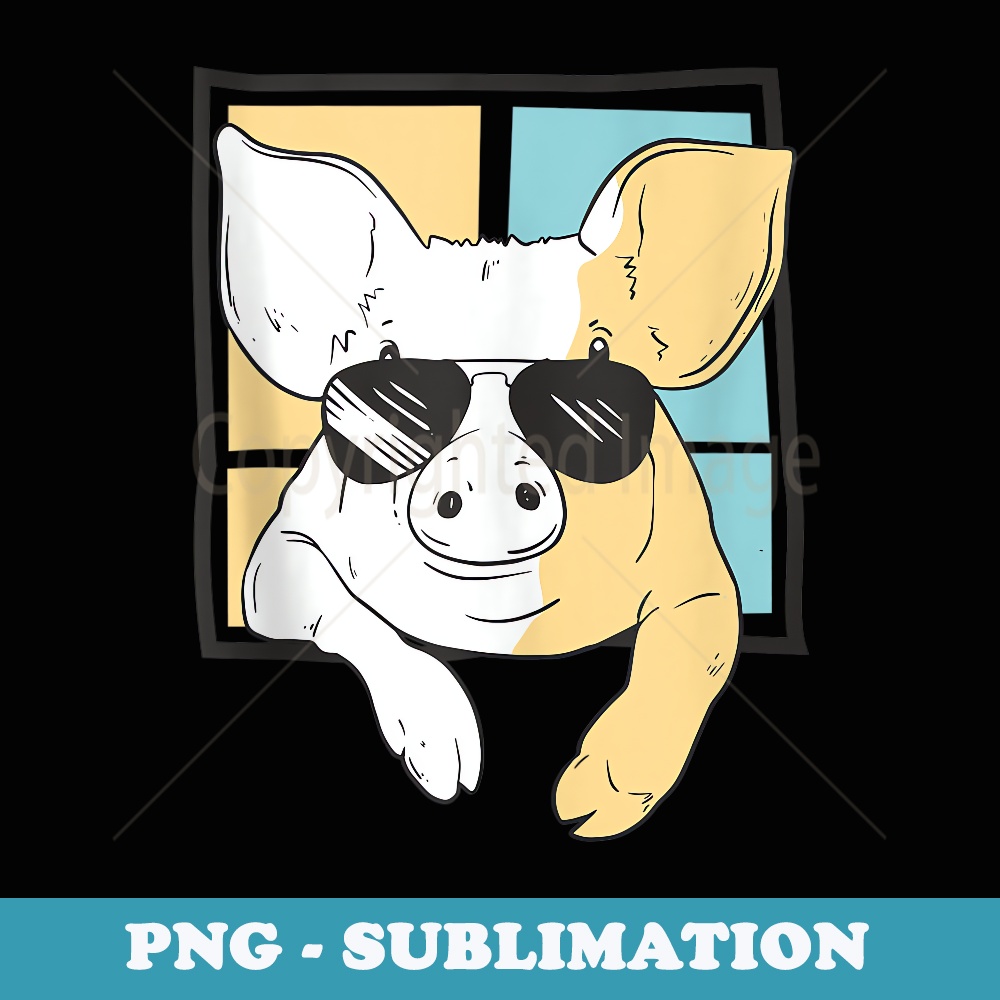 Pig With Sunglasses - Digital Sublimation Download File