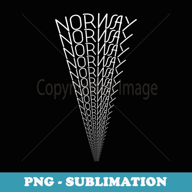 Norway Spotlight Word Art - Unique Norwegian Souvenir - Exclusive Sublimation Digital File