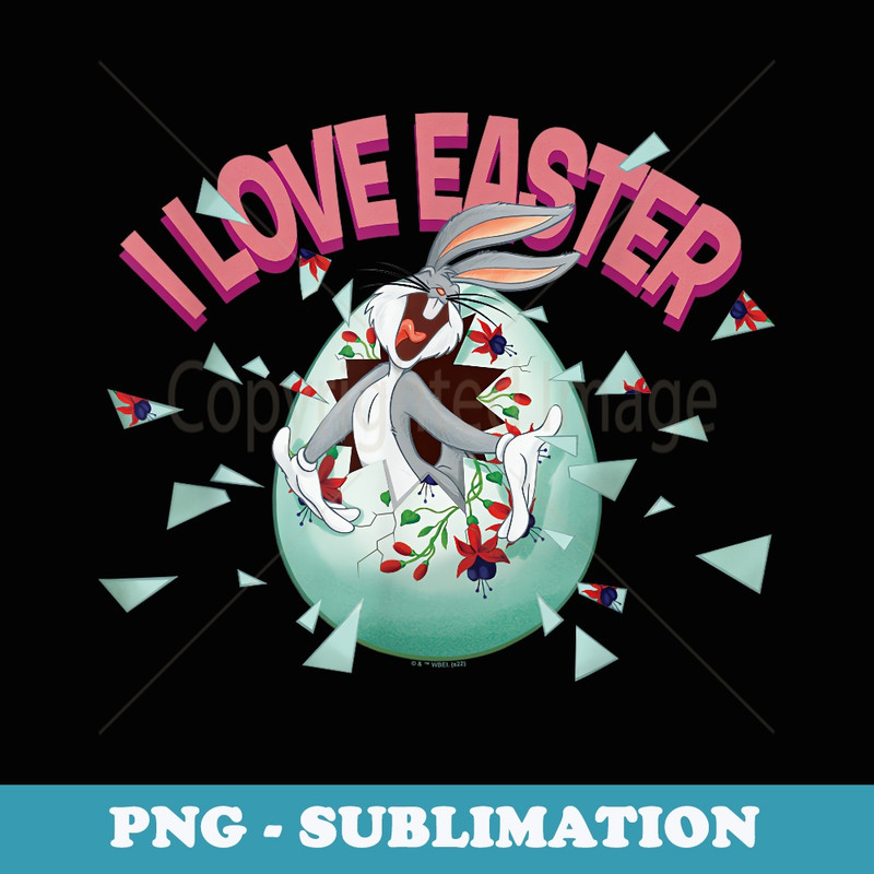 Looney Tunes Bugs Bunny I Love Easter - Sublimation PNG File