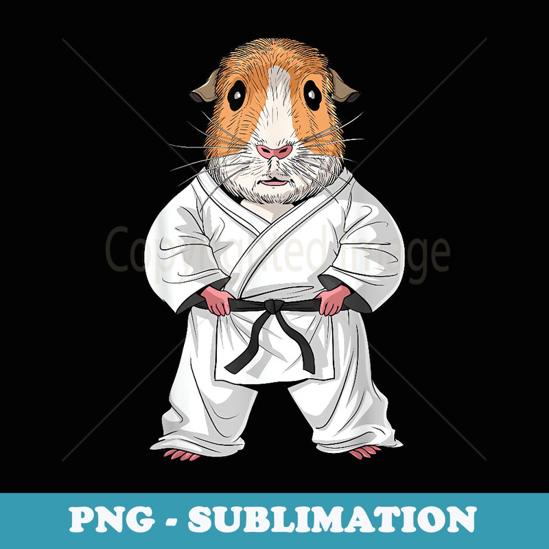 Guinea Pig Karate Ninja Jiu-Jitsu Taekwondo Martial Arts - Artistic Sublimation Digital File
