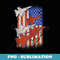 Fighter Jet American Flag Stars Stripes Military 4th Of July - Decorative Sublimation PNG File