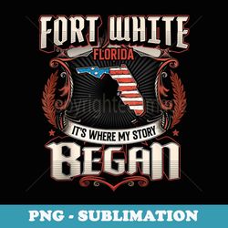 fort white florida usa flag 4th of july - instant sublimation digital download