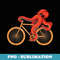 Octopus Riding Bicycle Bicyclist Cyclist Rider Sea Squid - PNG Transparent Sublimation File