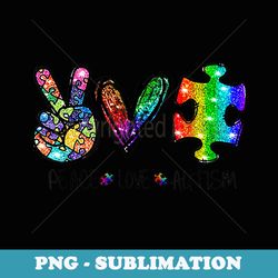 peace love autism - high-resolution png sublimation file