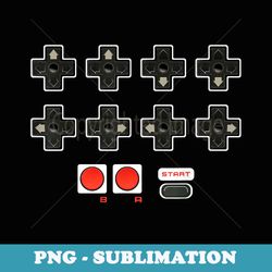 retro game gamer gaming contra cheat code 30 lives code - unique sublimation png download