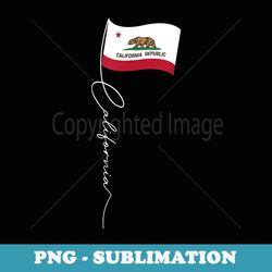 california signature flag pole - elegant californian flag