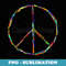 Colorful Peace Sign Small & Basic - Sublimation Digital Download