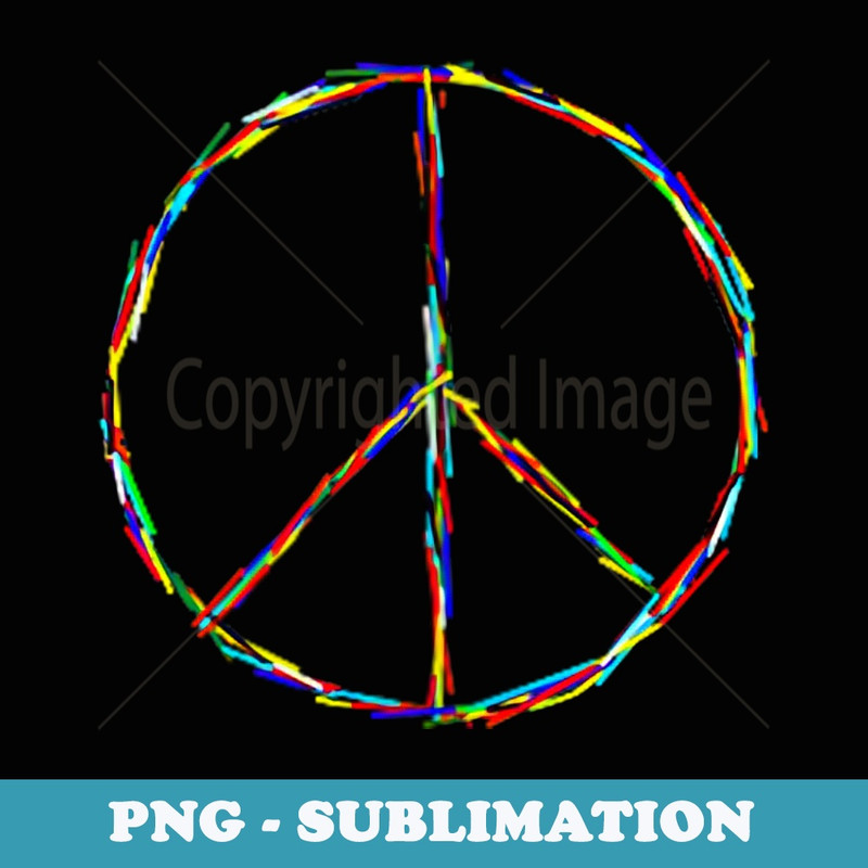 Colorful Peace Sign Small & Basic - Sublimation Digital Download