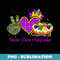 Mardi Gras Peace Love King Cake - Professional Sublimation Digital Download
