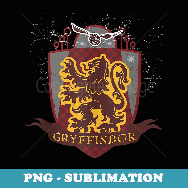 Harry Potter Gryffindor Quidditch Shield - Elegant Sublimation PNG Download