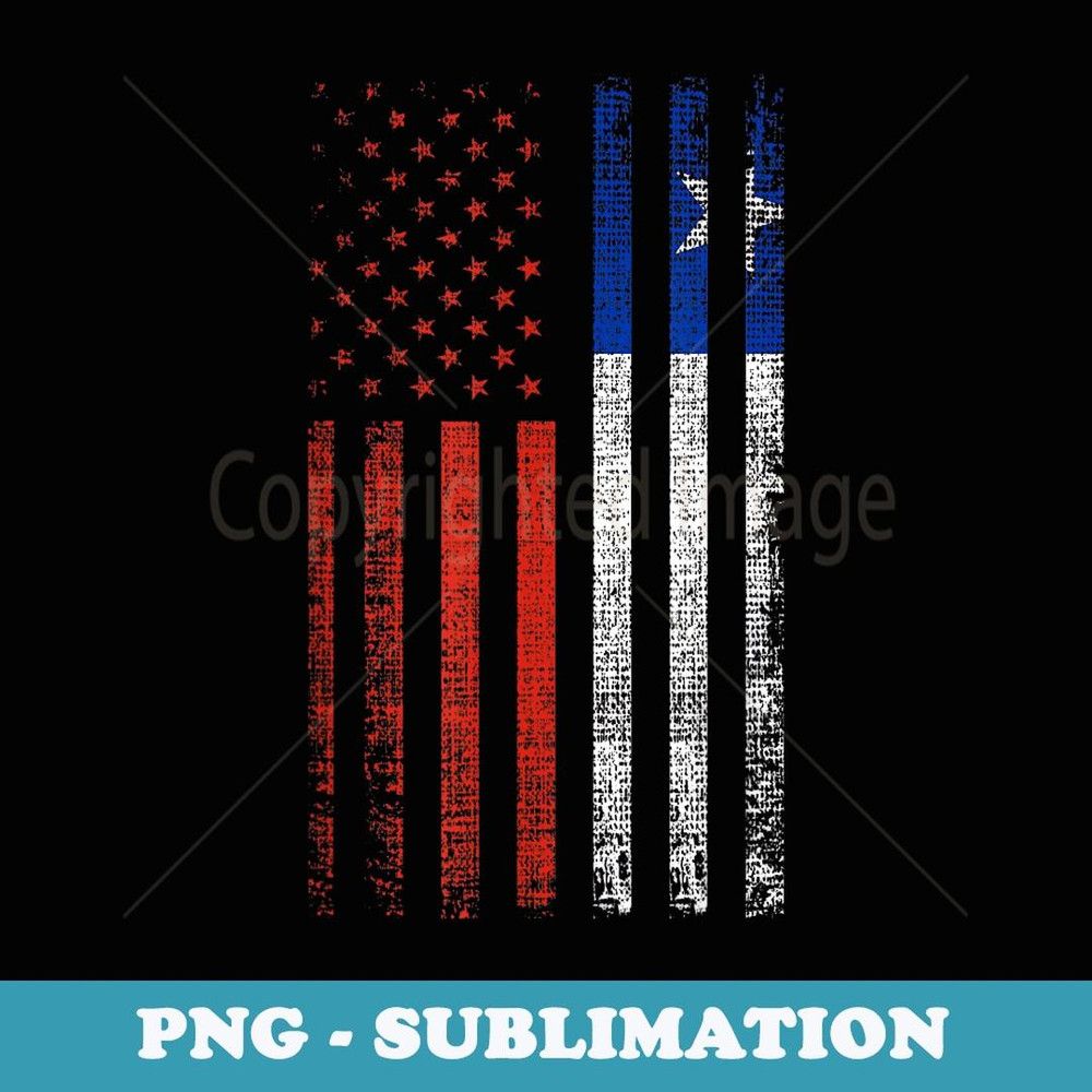 Chile USA - Pride Chile American Flag - Retro PNG Sublimation Digital Download