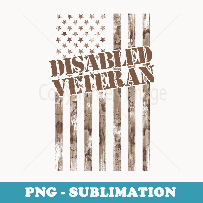 Disabled Veteran Lives Matter American Flag US Veterans Day - Creative Sublimation PNG Download