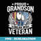 Proud Grandson Of Korean War Veteran Dog Tag Military Family - Retro PNG Sublimation Digital Download