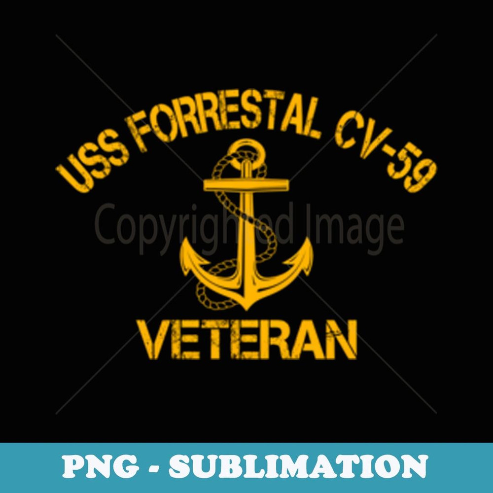 USS Forrestal CV-59 Aircraft Carrier Veteran Veterans Day - Vintage Sublimation PNG Download