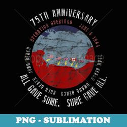 d-day 75th anniversary some gave all invasion map vintage - vintage sublimation png download
