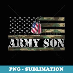 army son with american flag camo for veteran day - premium png sublimation file