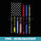 First Responders Hero Flag Nurse EMS Police Fire Military - Retro PNG Sublimation Digital Download